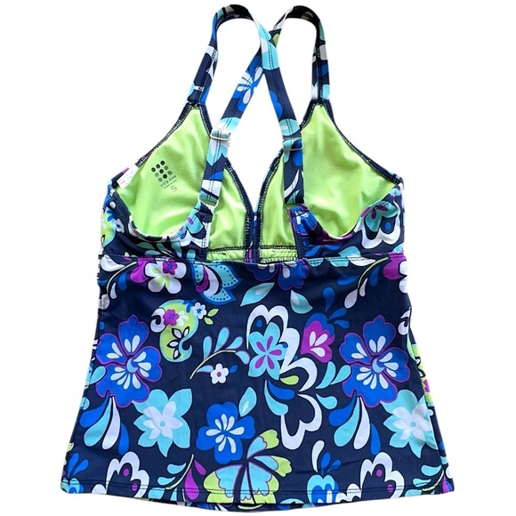 TITLE NINE TANKINI TOP BLUE & GREEN FLORAL | SIZE: SMALL - Picture 6 of 9